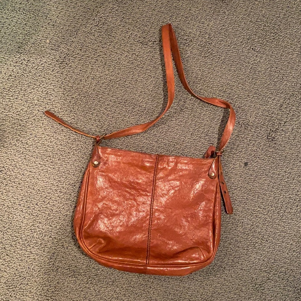 Genuine leather made in Italy brown shoulder bag